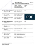 Alberta Education Public, Separate, Francophone, and Charter Authorities