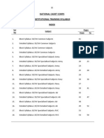 NCC Institutional Training Syllabus