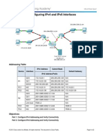 4.1.3.5 Packet Tracer - Configuring IPv4 and IPv6 Interfaces Instructions