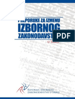 Zbornik - Preporuke Za Izmenu Izbornog Zakonodavstva U Srbiji