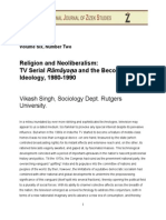 Religion and Neoliberalism: TV Serial Rāmāya Ideology, 1980-1990