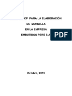 Plan Haccp para La Elaboración