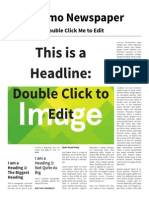 A Demo Newspaper: This Is A Headline: Double Click To Edit