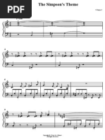 The Simpson's Theme (Piano) (Partitura - Sheet Music - Noten - Partition - Spartiti)