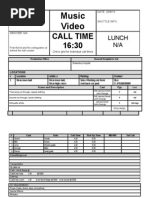 Call Sheet