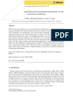 Derivatives Use and Financial Instrument Disclosure in The Extractives Industry