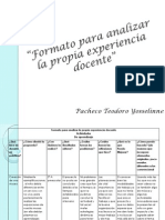 Formato para Analizar La Propia Experiencia Docente