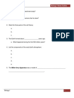 Cell Anatomy Notes Outline