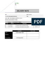 Delivery Note Bmscable