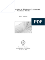 Pulse Propagation in Photonic Crystals and Nonlinear Media: Victor Kimberg