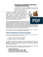 Contabilización y Aplicación de Los Métodos de Valoración de Inventarios