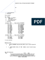 Spool Generated For Class of Oracle by Satish K Yellanki