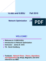 15.082 and 6.855J Fall 2010: Network Optimization J.B. Orlin