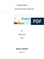 Determination of The Contents of Orange Juice: Chemistry Project