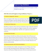 IES Electrical Engineering Syllabus