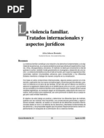 Articulo Violencia Familiar, Tratados Internacionales y Aspectos Juridicos