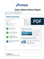 Your Autocheck Vehicle History Report