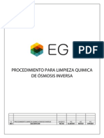 Instrucciones para La Limpieza Química Ósmosis Inversa