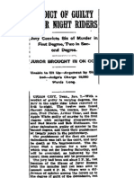 Reelfoot Lake Night Riders - New York Post - January 9, 1909 - Verdict