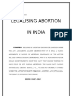 Legalization Abortion in India