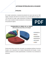 Resumen de La Actividad Petrolera en El Ecuador