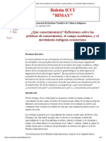 ¿Qué Conocimiento(s) - Reflexiones Sobre Las Políticas de Conocimiento, El Campo Académico, y El Movimiento Indígena Ecuatoriano