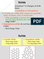 7 Crystal Structure and Classification of Solids