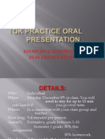 TOK Oral Presentation DP