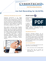 PDF CYBERTECH CyberTech ALCATEL CTI For Active Passive Recording