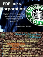 PESTEL, SWOT & GOTA Anaysis of Starbucks!