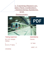 Summer Training Report On Automatic Fare Collection System