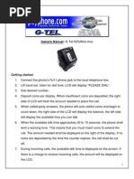 Owners Manual: G-Tel 525 (Wire-Line)