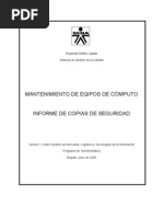 Informe de Copias de Seguridad Env.