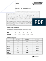 TOK May Subject Report 2013