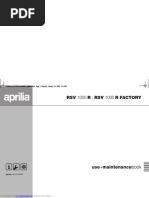 Aprilia RSV 1000 R Factory - Owners Manual