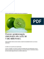 Potente Quimioterapia Limonada Sin Azucar y Bicarbonato.