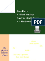 Data Entry - The First Step - Analysis With Software - The Second Step