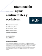 La Contaminación de Las Aguas Continentales y Oceánicas