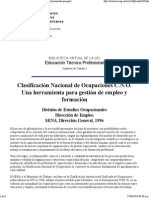 Clasificación Nacional de Ocupaciones C.N.O