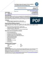 CC201 Data Communication Course Outline