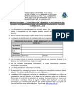 Instructivos para Conformación de Carpeta Proceso de Aspirantes A Cadetes 2013-2014