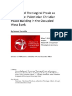 Contextual Theological Praxis As Resistance: Palestinian Christian Peace-Building in The Occupied West Bank