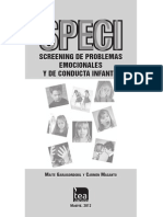 Speci, Screening de Problemas Emocionales y de Conducta Infantil