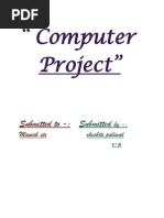 " Computer Project": Submitted To