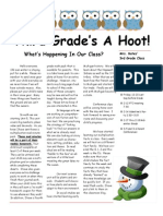 Third Grade's A Hoot!: What's Happening in Our Class?