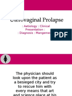 Uterovaginal Prolapse