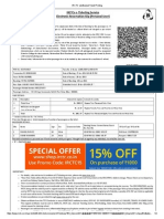 Irctcs E-Ticketing Service Electronic Reservation Slip (Personal User)