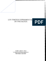 El Diseño Experimental en Psicología