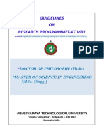 VTU PHD Guidelines 2013