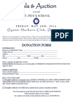 Auction Donation Form 2014